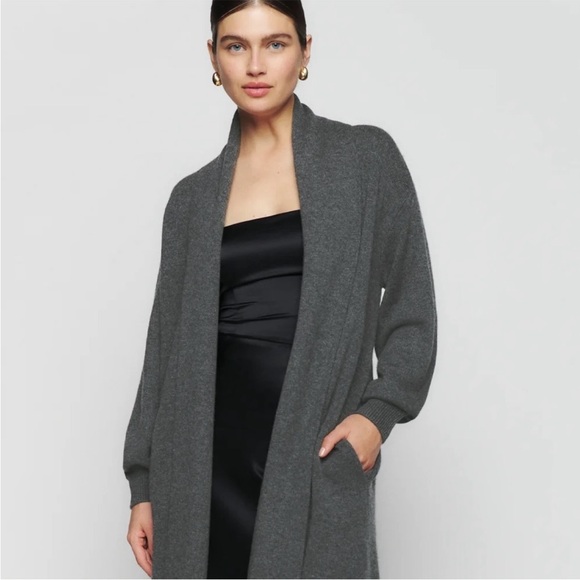 NWT Reformation Liam Cashmere Long Cardigan size M - Picture 2 of 9